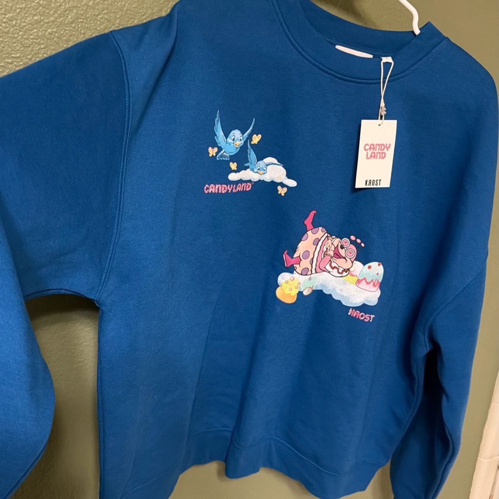 Candy Land Krost New York Blue Sweatshirt . NEW with tags